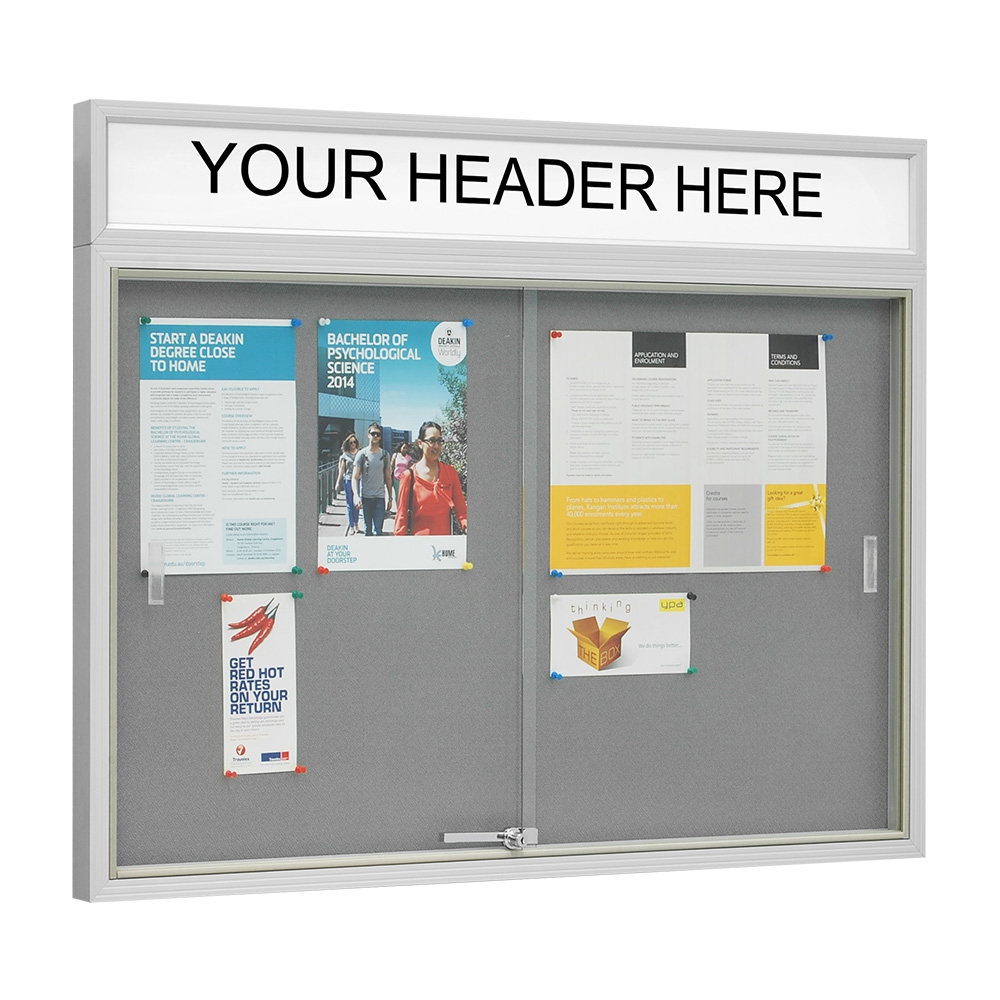 Glass Notice Boards Swing Doors w/ Locks Ships Today!