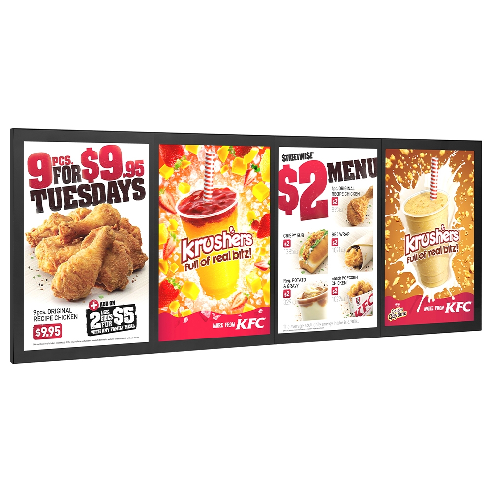An LED Menu Display Brightly Illuminates Posters!