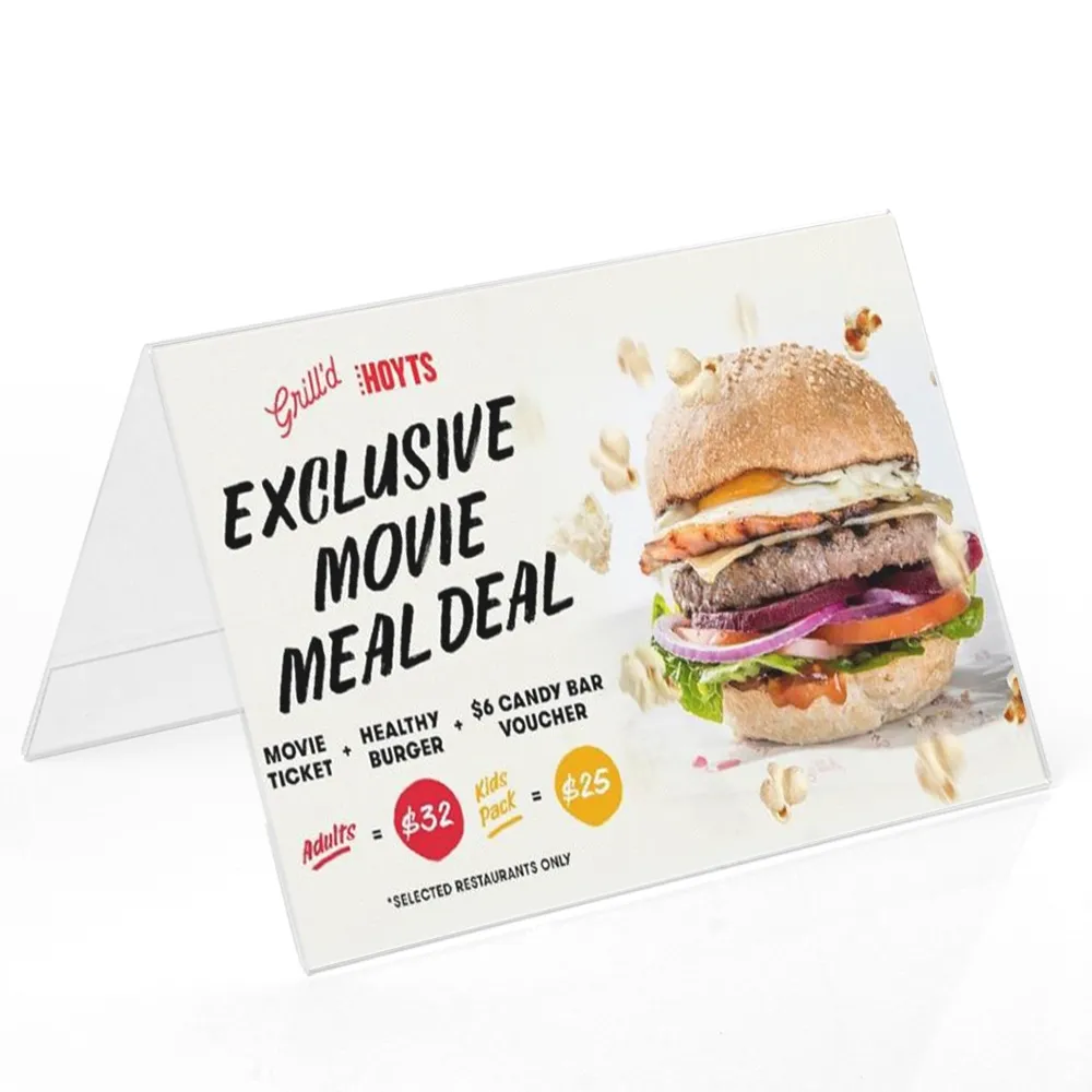 Acrylic A4 Menu Holders