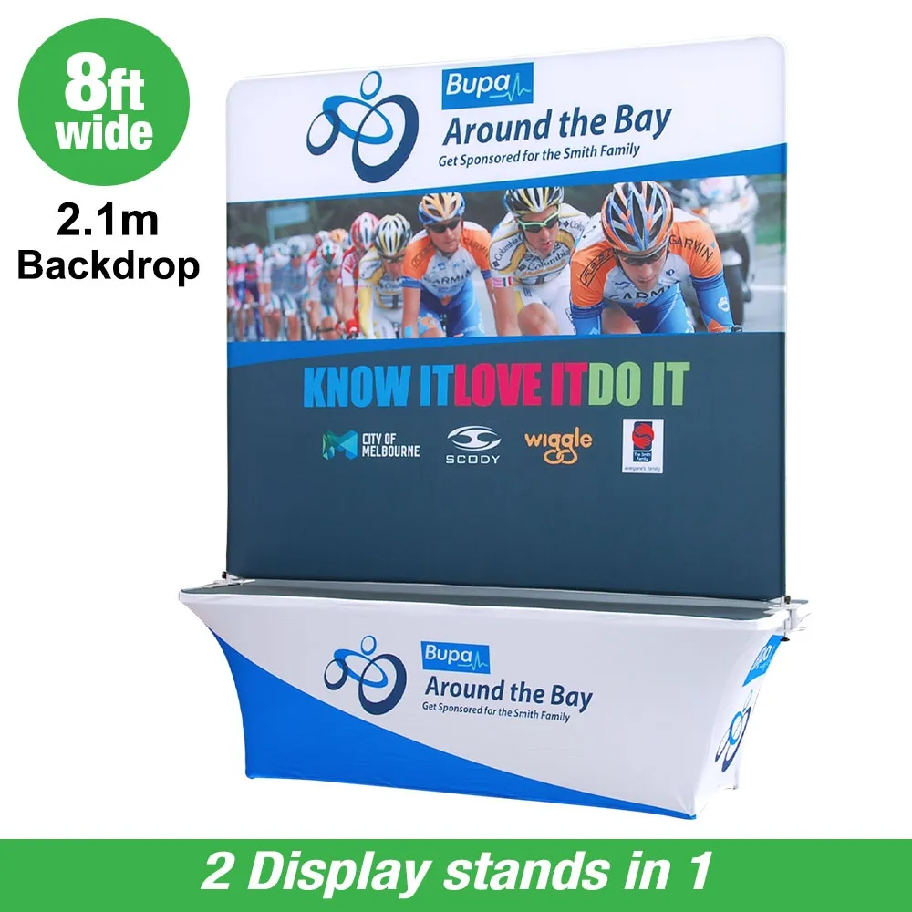 8ft Fabric Popup Display