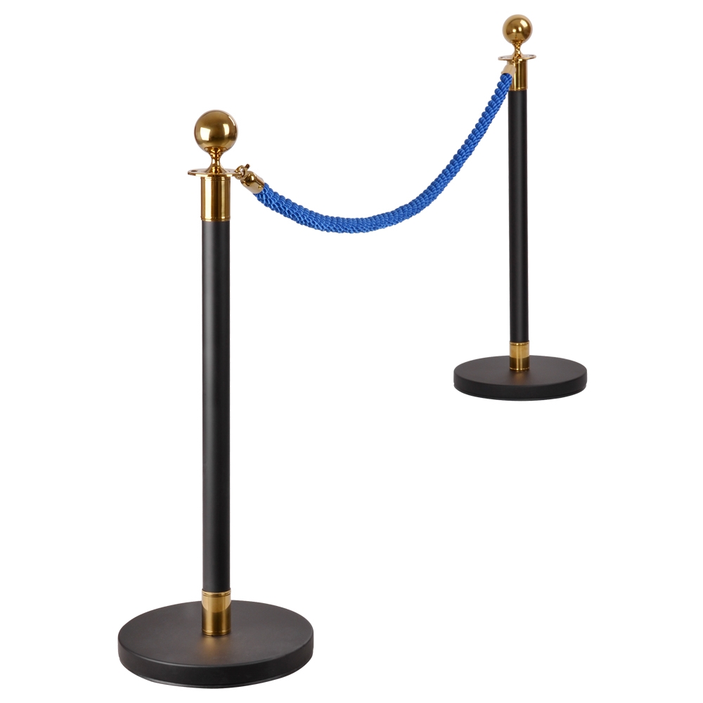 Black Stanchions with Gold Accents ¦ Slimline Warehouse