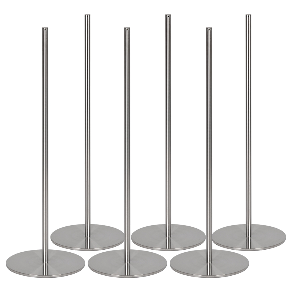 Museum Rope Barriers 6 Slim Posts & 15m Elastic Cor