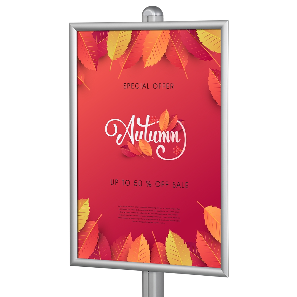 Poster Frame, A1 size. Aluminium Silver Anodised Poster Holders