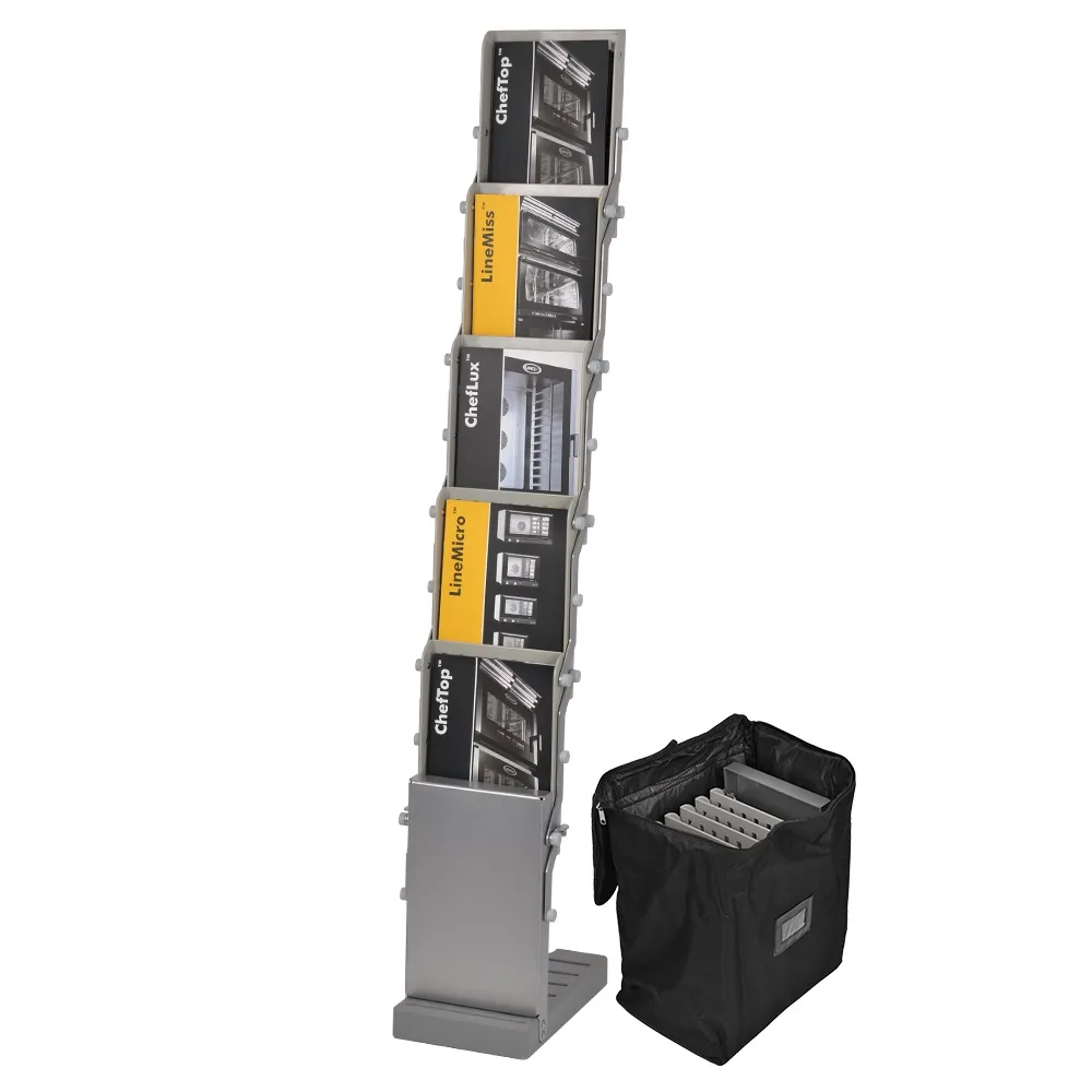 Portable A4 Literature Displays - Grey