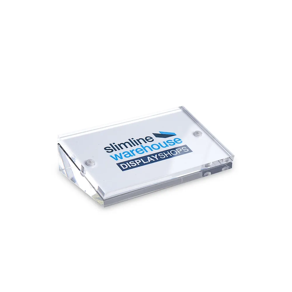 Acrylic Block Sign Holder