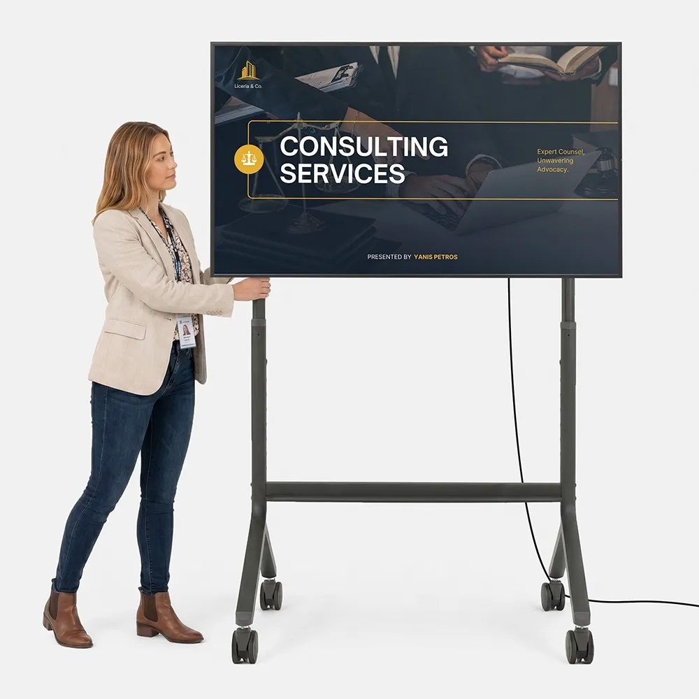 Height Adjustable Mobile Display Stand